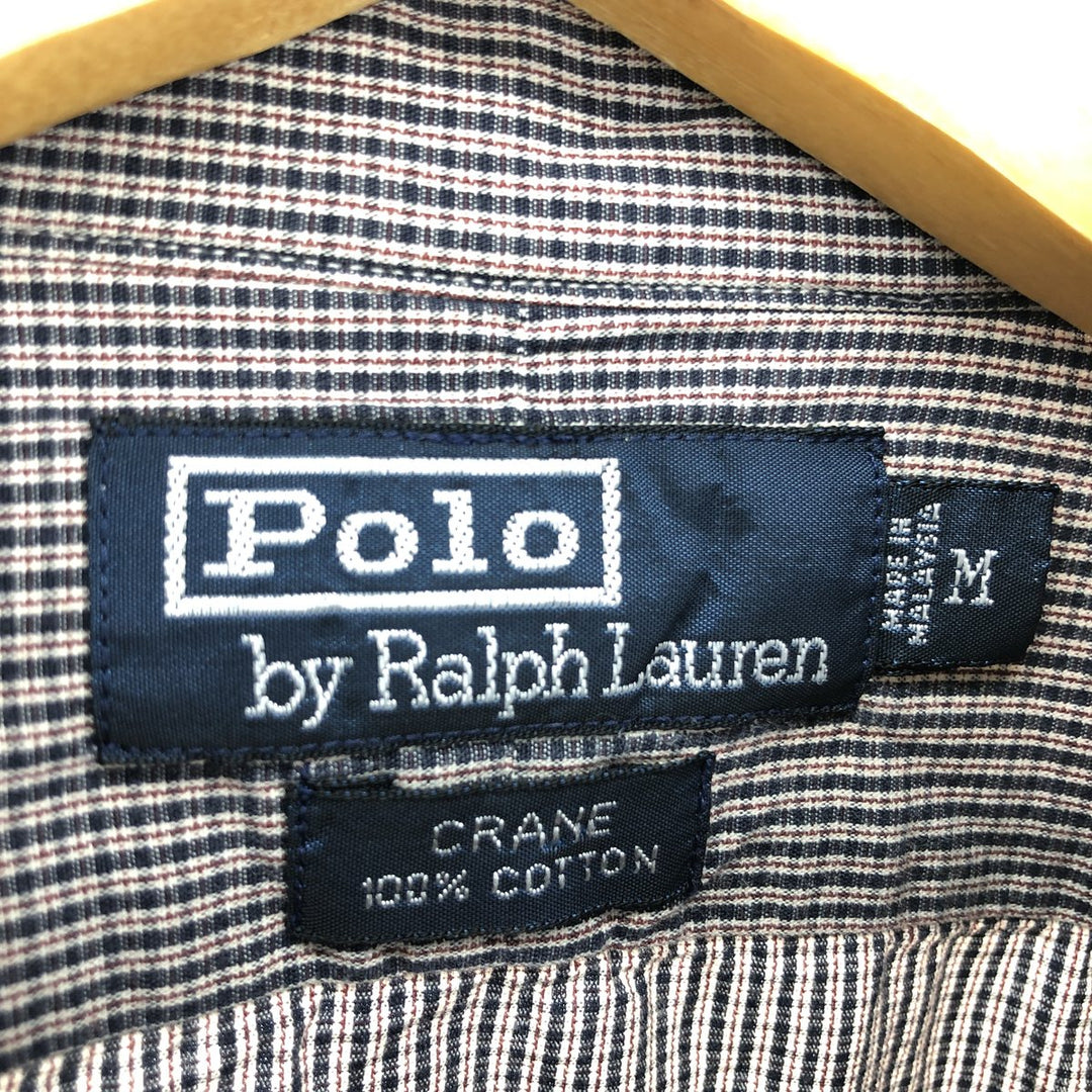 Ralph Lauren POLO by Ralph Lauren CRANE Long Sleeve Cotton Check Shirt Men's M Size / eaa469460