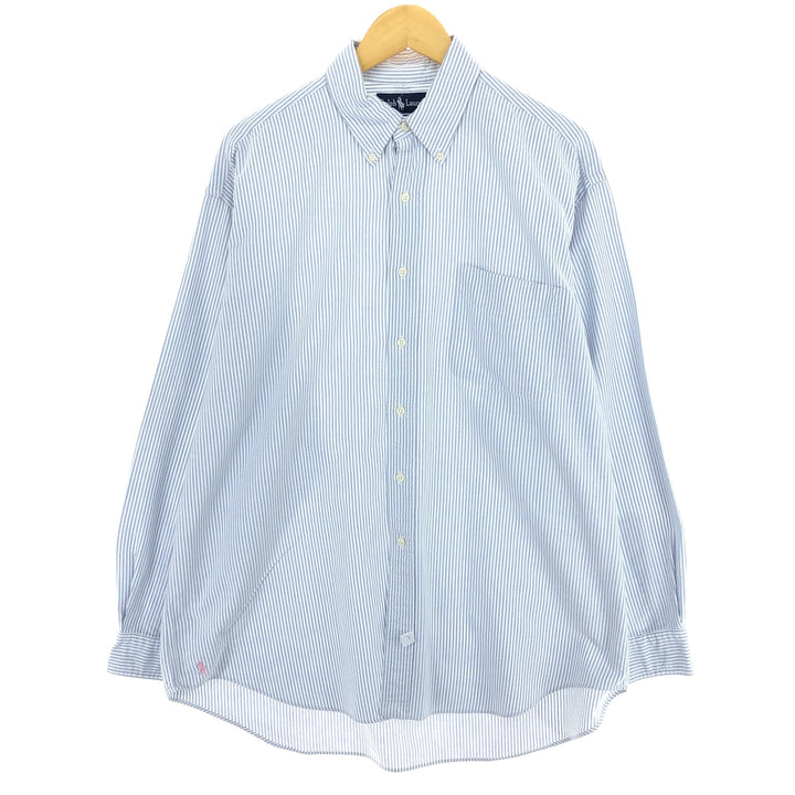 Ralph Lauren THE BIG SHIRT Long sleeve button-down striped shirt Men's L size / eaa469491