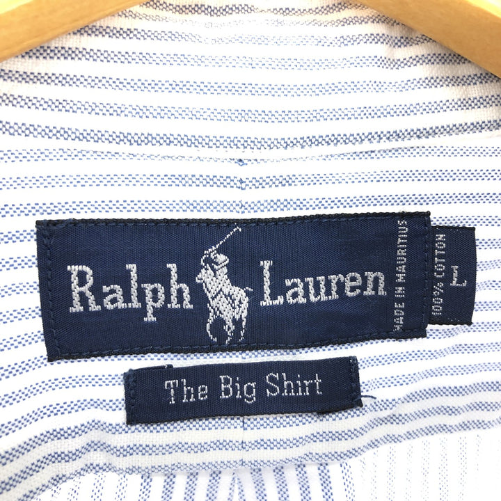 Ralph Lauren THE BIG SHIRT Long sleeve button-down striped shirt Men's L size / eaa469491