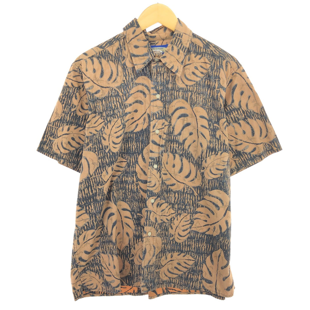 Reyn Spooner PHIL EDWARDS Phil Edwards All-over Leaf Pattern Hawaiian Aloha Shirt Made in Hawaii Men's L size /eaa469502