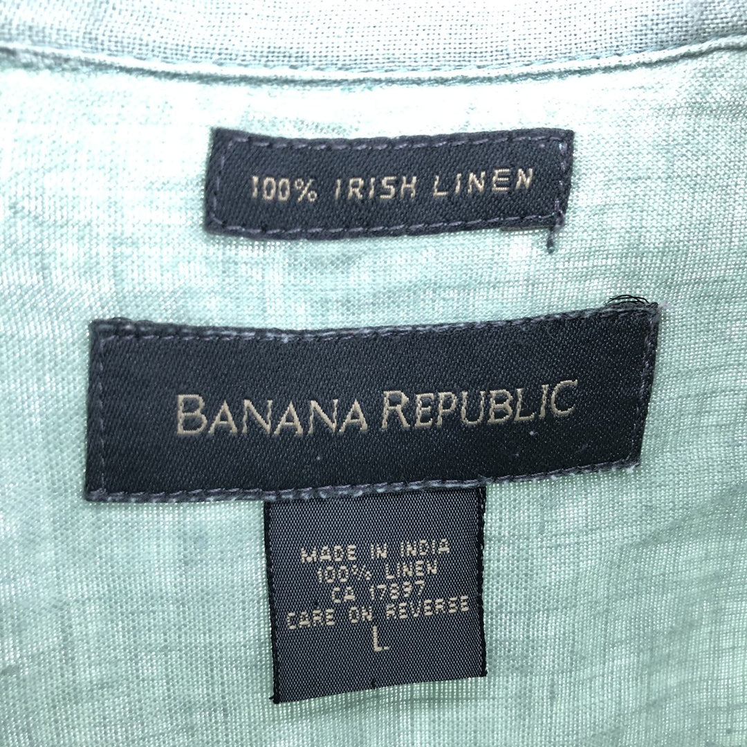 00'S Banana Republic BANANA REPUBLIC Long Sleeve Linen Shirt Men's L Size Vintage / eaa469531