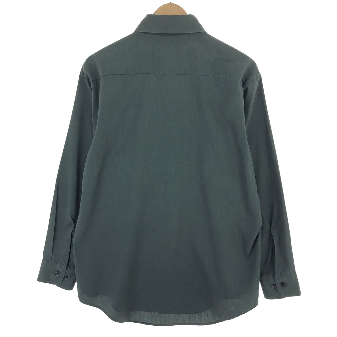 90'S BIG MAC Long Sleeve Work Shirt, Men's Size L, Vintage unclear Khaki type sage green Vintage Second Hand