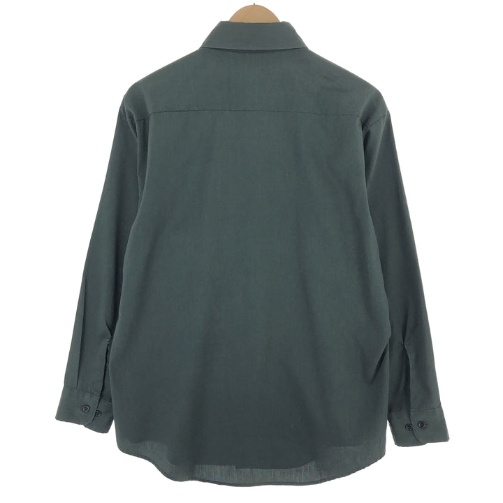 90'S BIG MAC Long Sleeve Work Shirt, Men's Size L, Vintage unclear Khaki type sage green Vintage Second Hand