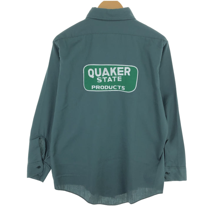 70'S Dickies Chain Embroidery Long Sleeve Work Shirt Made in USA Men's M Size Vintage /eaa469544