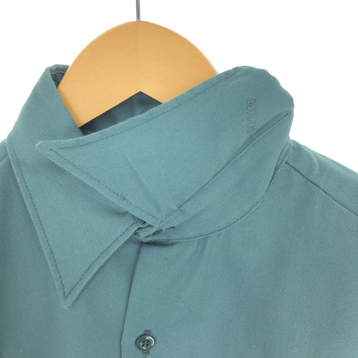 70'S Dickies Chain Embroidery Long Sleeve Work Shirt Made in USA Men's M Size Vintage /eaa469544