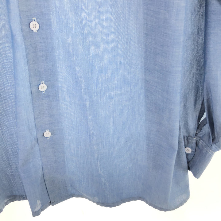 Dickies Chambray Long Sleeve Work Shirt, Men's Size L polyester Blue type light blue Vintage Second Hand