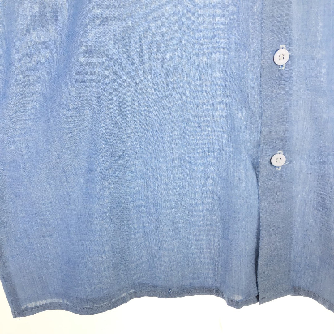 Dickies Chambray Long Sleeve Work Shirt, Men's Size L polyester Blue type light blue Vintage Second Hand