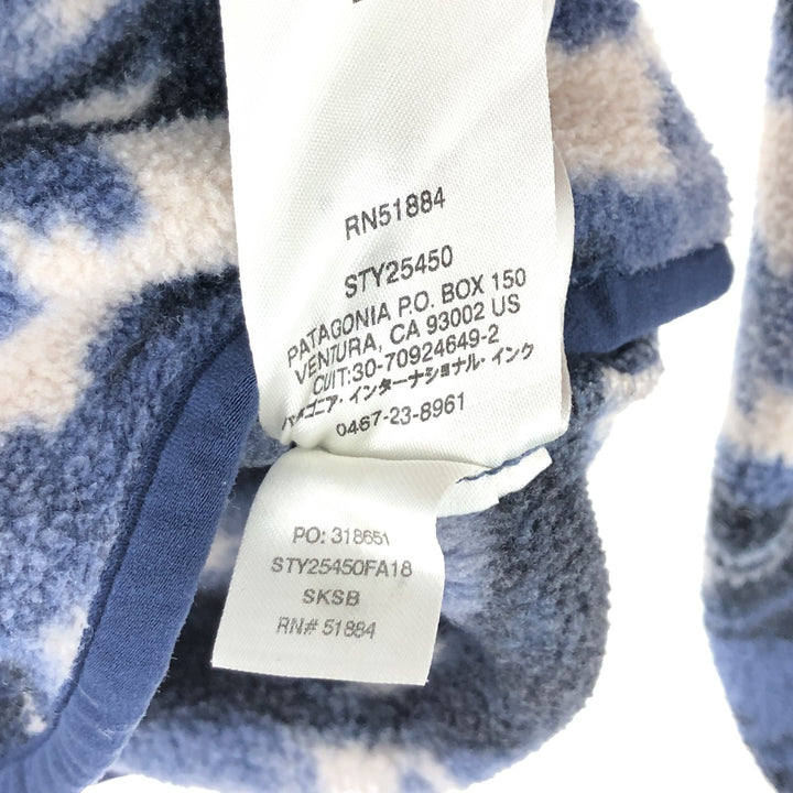 Patagonia SYNCHILLA Synchilla Snap T 25450FA18 All-over print half snap fleece pullover Men's S equivalent /eaa469762