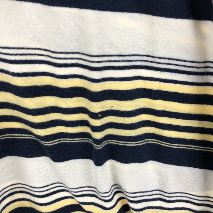 Vintage 90'S Tommy Hilfiger long-sleeved striped polo shirt, men's size XL cotton navy blue type Vintage Second Hand