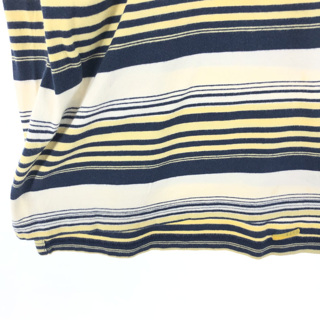 Vintage 90'S Tommy Hilfiger long-sleeved striped polo shirt, men's size XL cotton navy blue type Vintage Second Hand