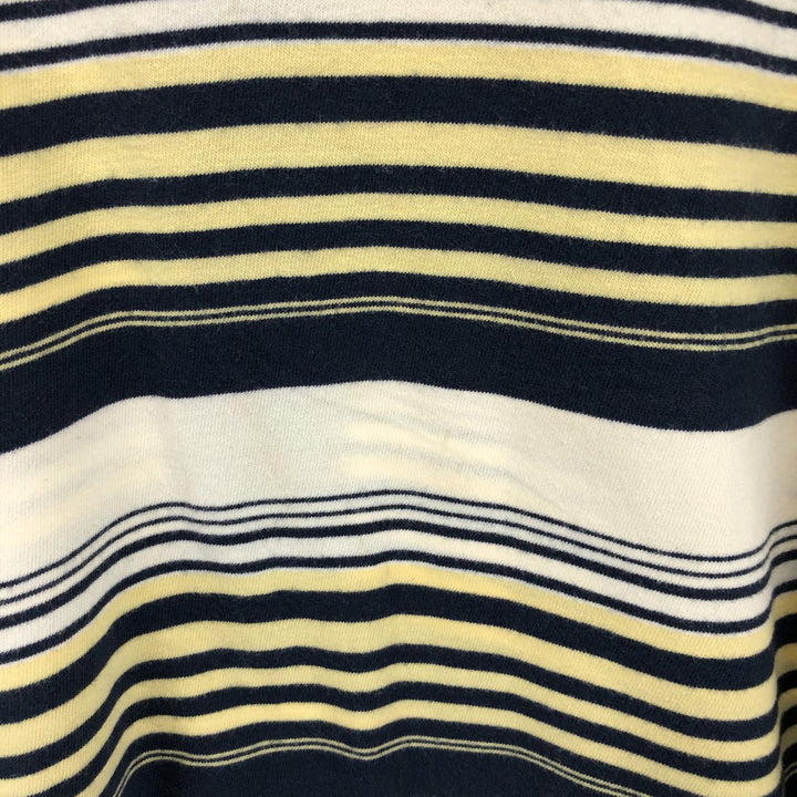 Vintage 90'S Tommy Hilfiger long-sleeved striped polo shirt, men's size XL cotton navy blue type Vintage Second Hand