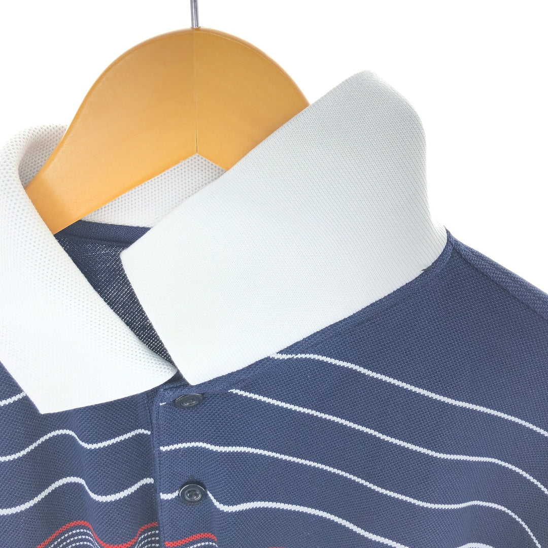 90'S Lacoste LACOSTE French Lacoste long sleeve striped polo shirt made in France men's size L vintage /eaa469799