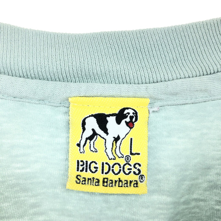 90'S BIG DOGS back print short sleeve printed T-shirt made in USA men's size L vintage /eaa469817