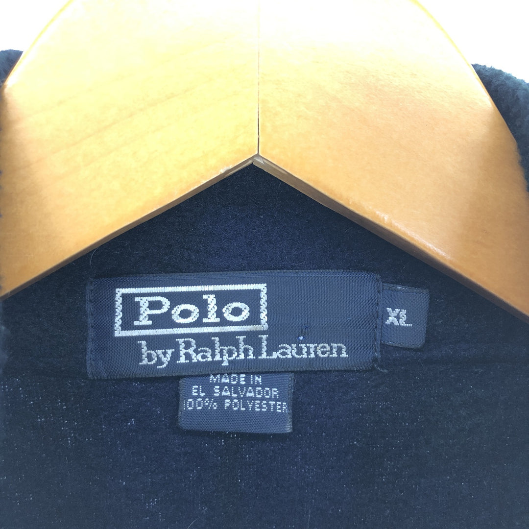 POLO by Ralph Lauren Check Pattern Half Zip Fleece Pullover Men's XL Vintage / eaa469841