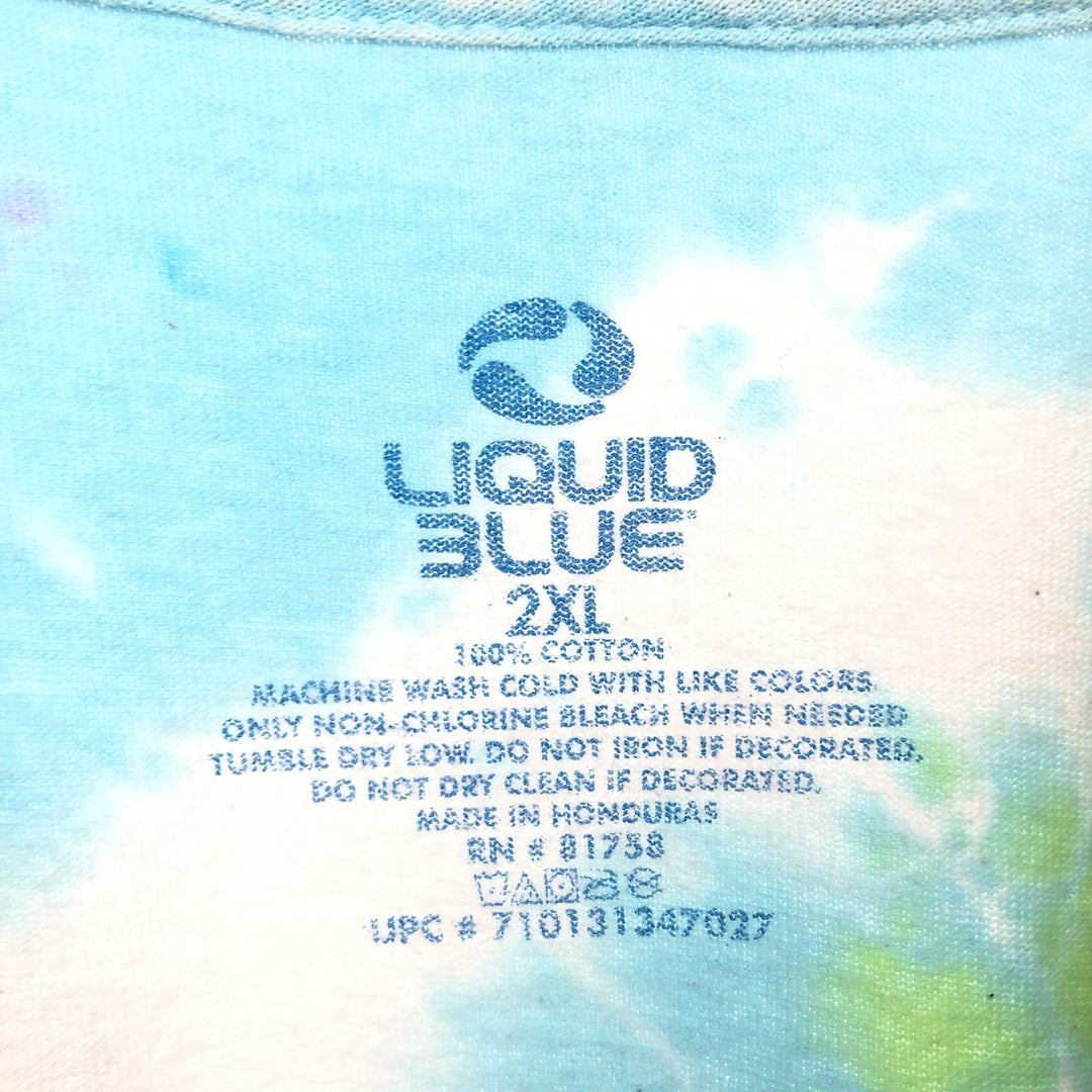 LIQUID BLUE Tie-dye Pattern Print T-shirt Men's XXL /eaa469893