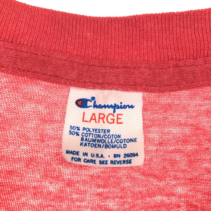 80'S Champion Tricot Tag Print T-shirt Made in USA Men's L size Vintage /eaa469899