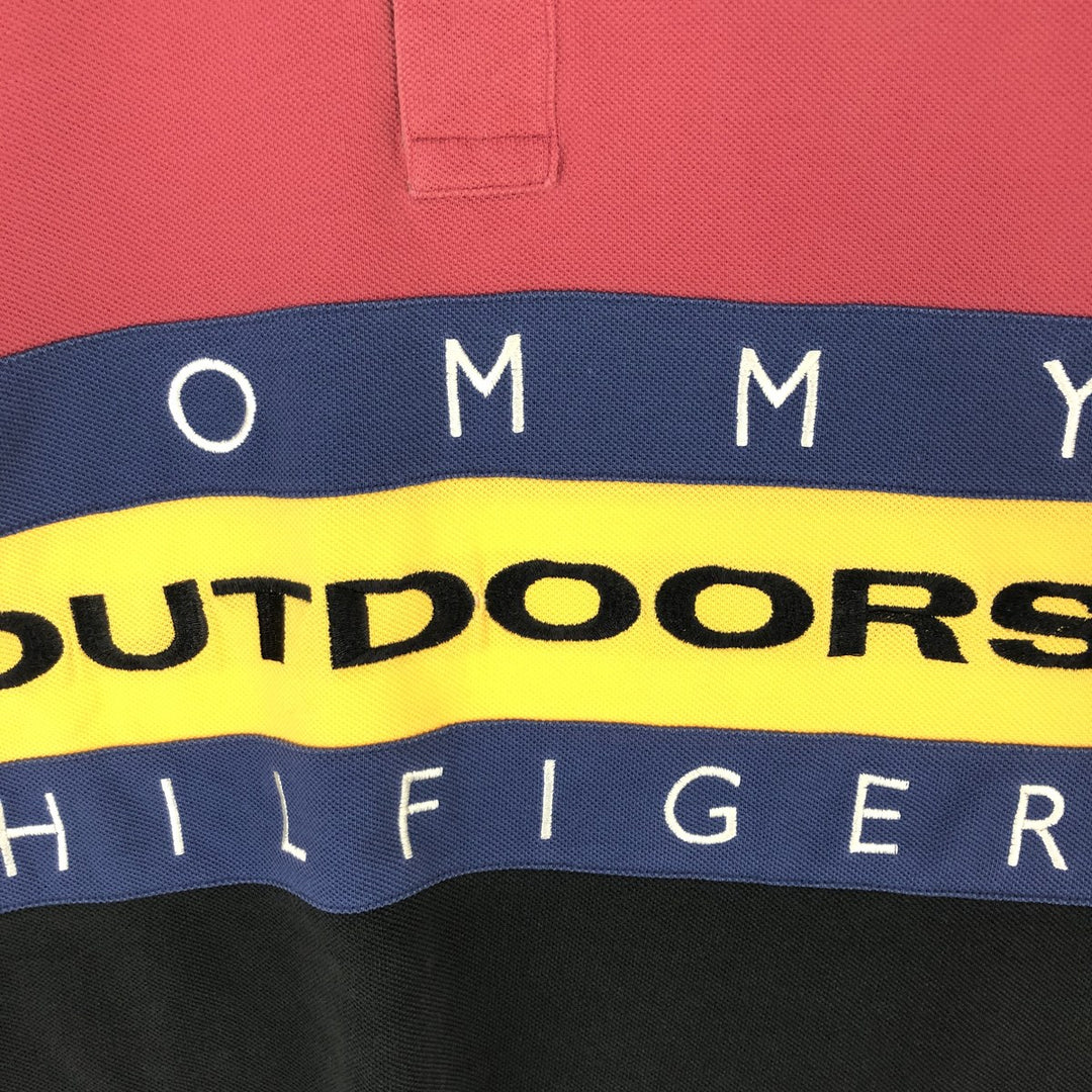 90'S Tommy Hilfiger Long Sleeve Polo Shirt Men's M Size Vintage /eaa469909