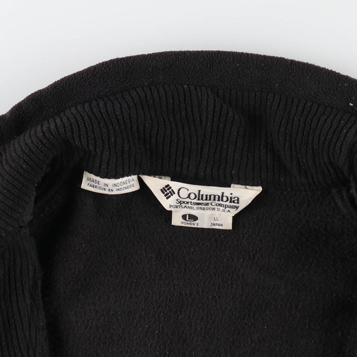 00'S Columbia fleece jacket for women, size L polyester black type Vintage Second Hand