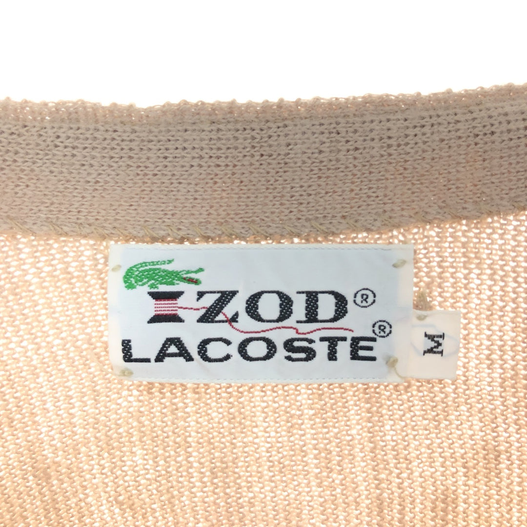 70'S Lacoste IZOD acrylic knit cardigan, men's size M, vintage / eaa469981