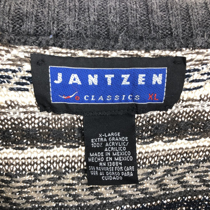 Jantzen All-over Pattern Open-front Acrylic Vest, Men's XL Size /eaa469986