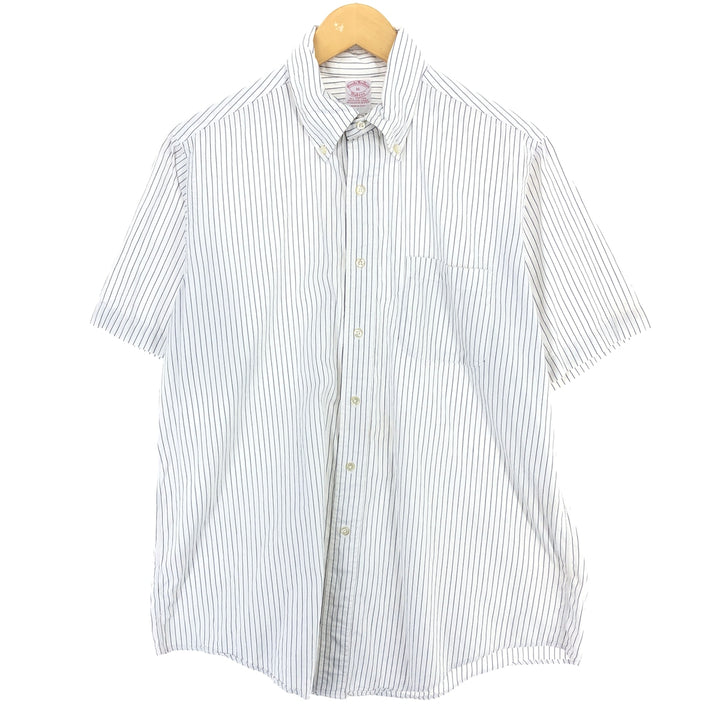 90'S Brooks Brothers MAKERS short sleeve button down striped shirt made in USA men's size M vintage /eaa470000