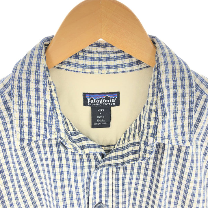 Patagonia short sleeve cotton check shirt, men's size M / eaa470001