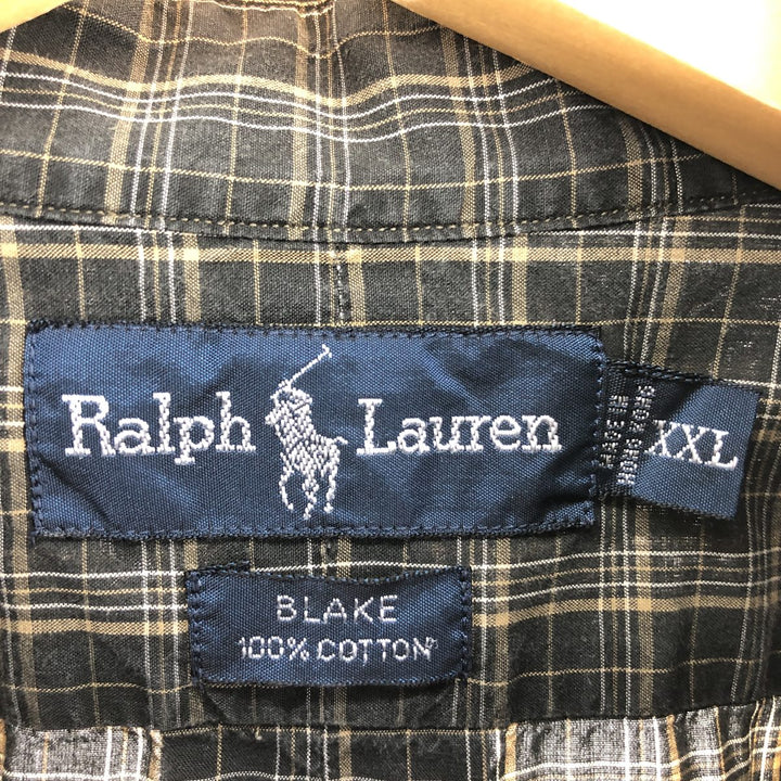 Ralph Lauren BLAKE long sleeve button down check shirt men's XXL equivalent / eaa470007