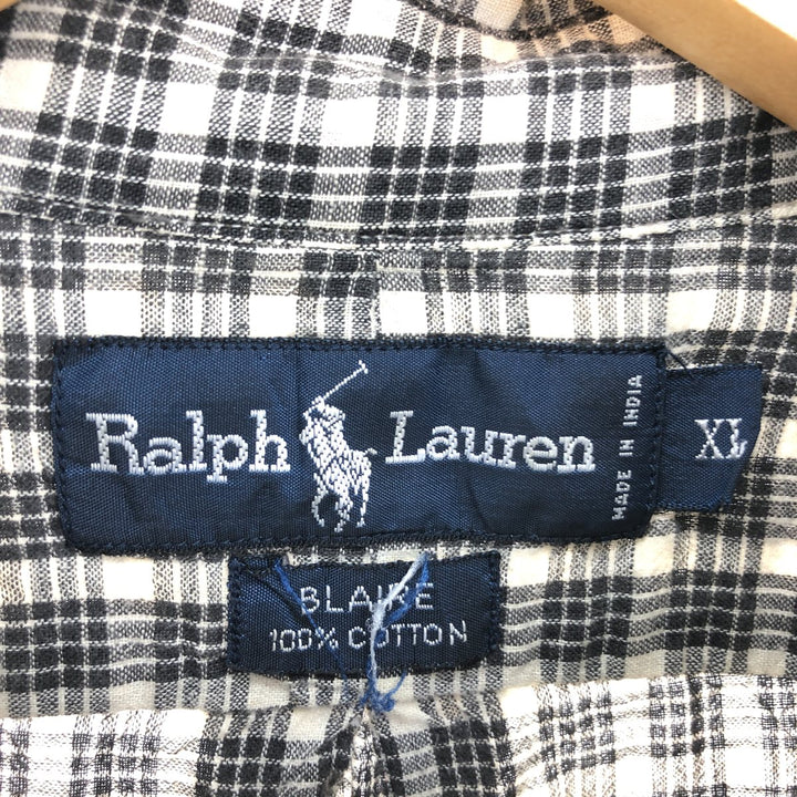 Ralph Lauren BLAIRE long sleeve button down check shirt men's XL size / eaa470014