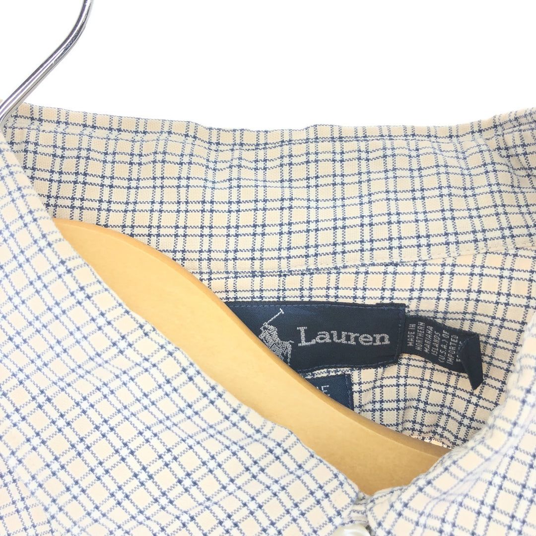 Ralph Lauren MARLOWE Long Sleeve Button-Down Check Shirt Men's XL / eaa470015