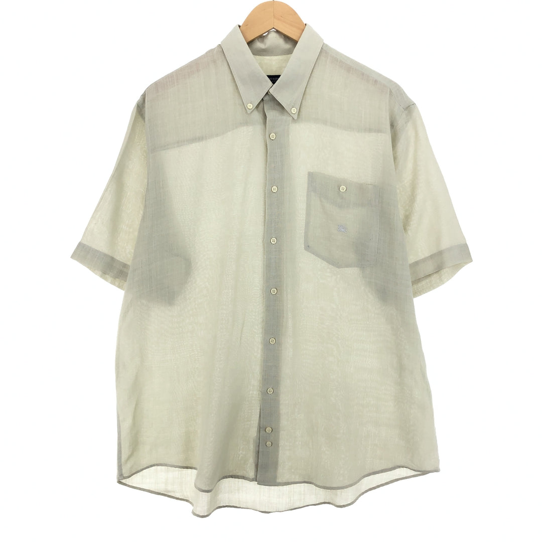 Burberry's short sleeve button-down shirt, men's XL size / eaa470039