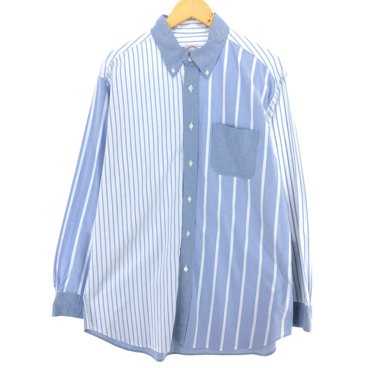Brooks Brothers Est.1818 MADISON Crazy Pattern Long Sleeve Button-Down Striped Shirt Made in USA Men's L size /eaa470100
