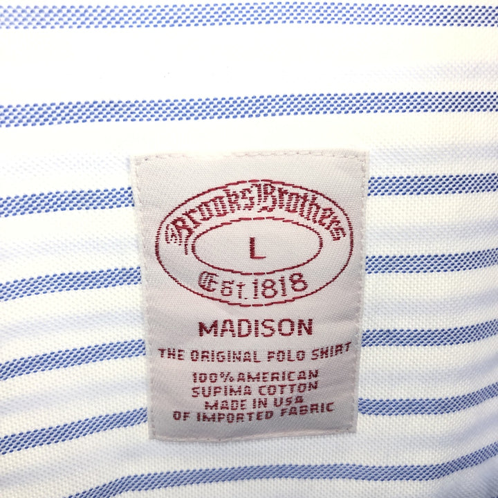 Brooks Brothers Est.1818 MADISON Crazy Pattern Long Sleeve Button-Down Striped Shirt Made in USA Men's L size /eaa470100