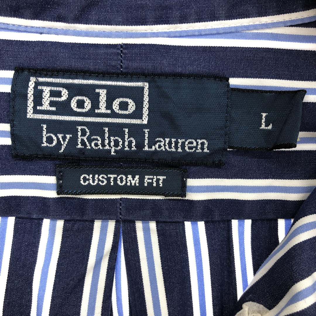 Ralph Lauren Polo by Ralph Lauren CUSTOM FIT long sleeve button down striped shirt men's size L / eaa470136