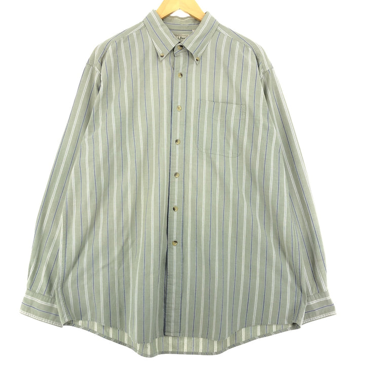 LLBean Long Sleeve Button-Down Striped Shirt Men's Size L /eaa470174
