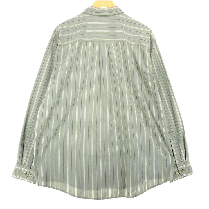 LLBean Long Sleeve Button-Down Striped Shirt Men's Size L /eaa470174