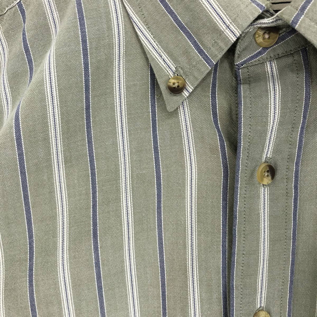 LLBean Long Sleeve Button-Down Striped Shirt Men's Size L /eaa470174