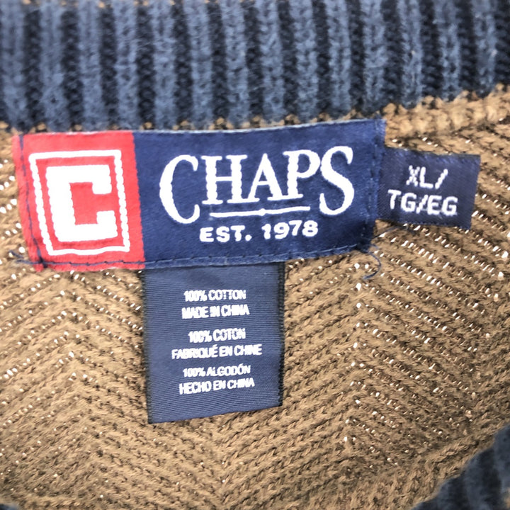 CHAPS Cotton Knit Sweater Men's XL Size /eaa470255