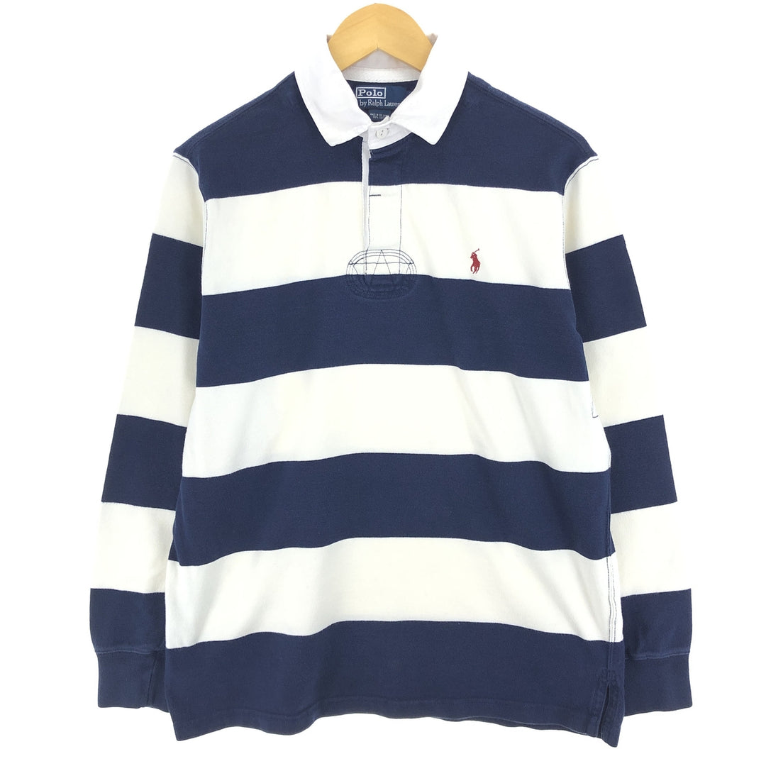 Ralph Lauren POLO by Ralph Lauren Striped Pattern Long Sleeve Rugby Shirt Men's M / eaa470371