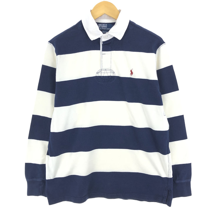Ralph Lauren POLO by Ralph Lauren Striped Pattern Long Sleeve Rugby Shirt Men's M / eaa470371
