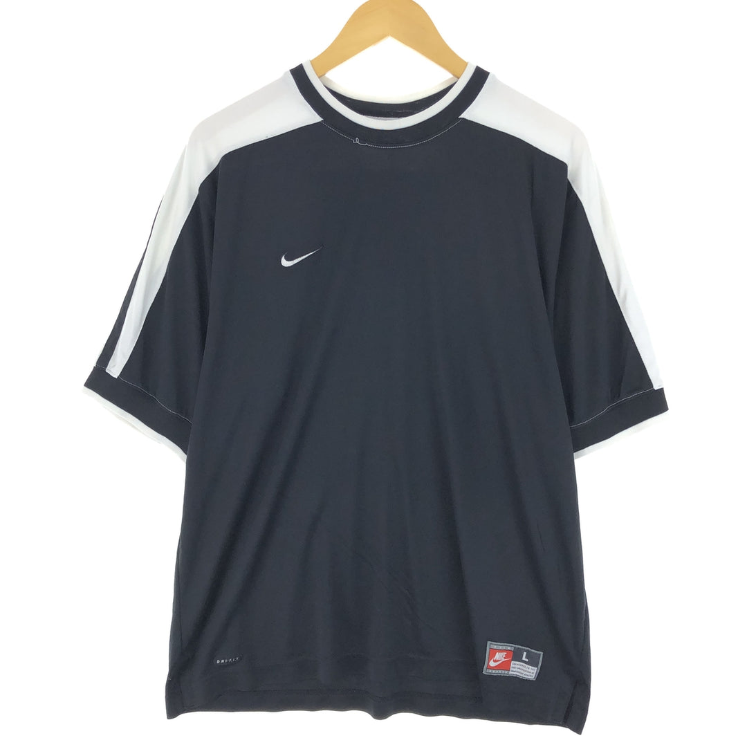 00'S Nike NIKE TEAM mock neck soccer uniform game shirt made in USA men's size L /eaa470376