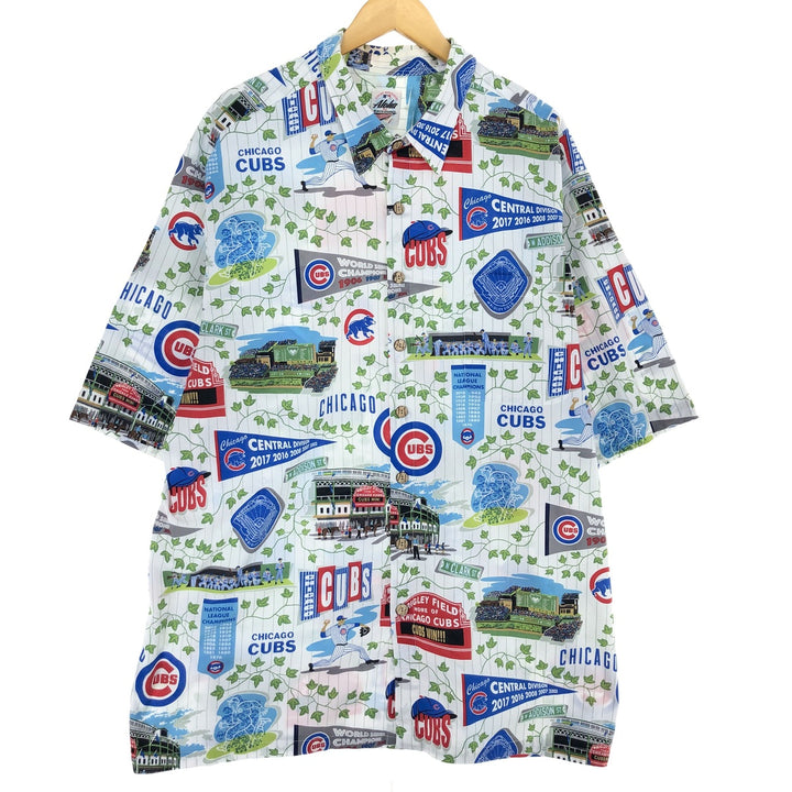 Big size Reyn Spooner MLB Chicago Cubs Hawaiian Aloha shirt, men's XXXL equivalent / eaa470382