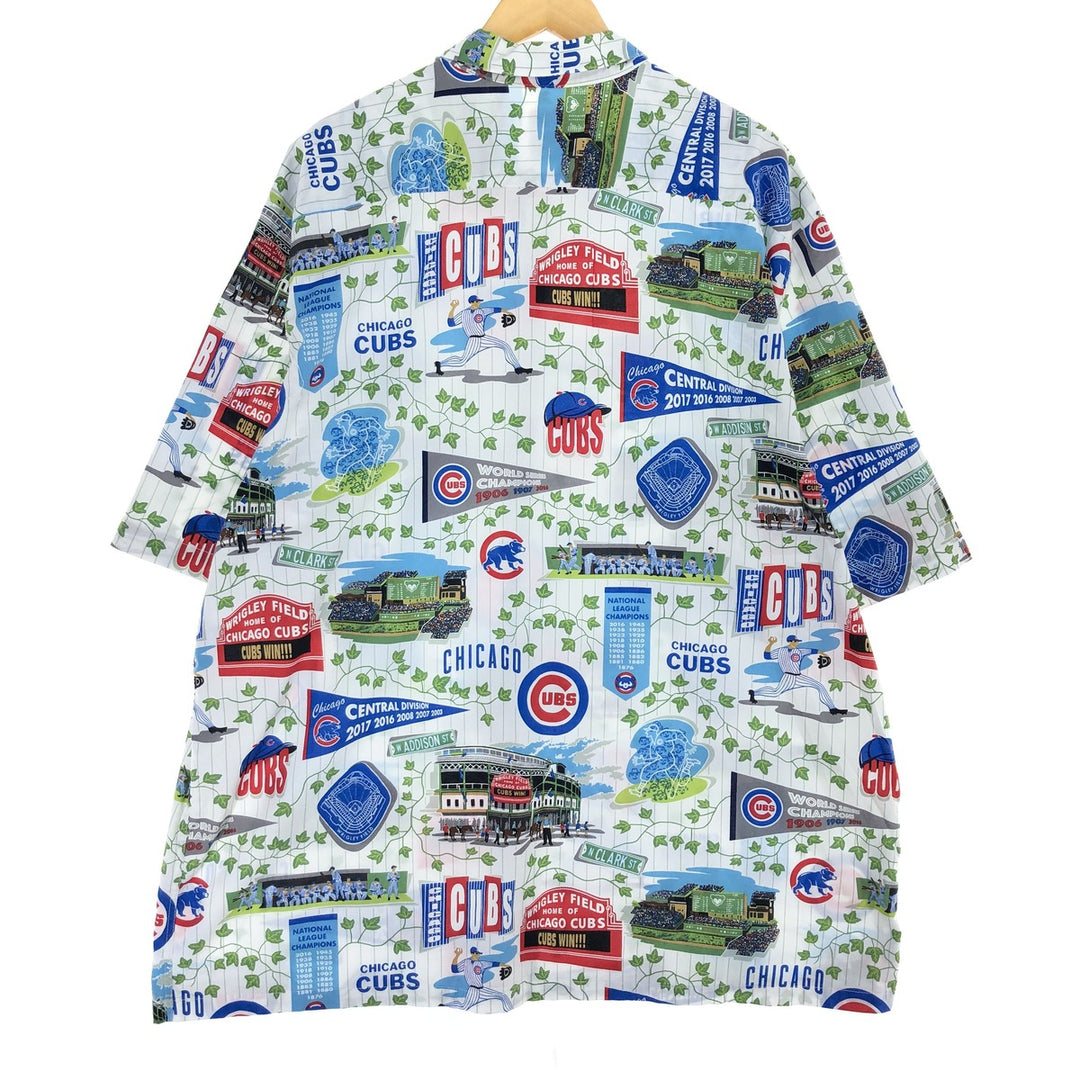 Big size Reyn Spooner MLB Chicago Cubs Hawaiian Aloha shirt, men's XXXL equivalent / eaa470382