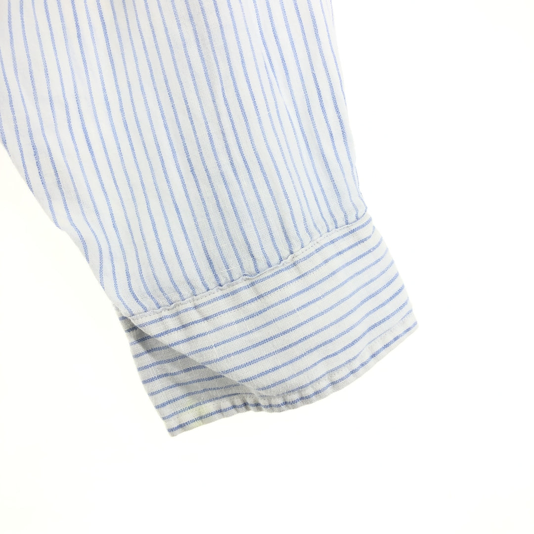 Brooks Brothers 346 Stripe Pattern Long Sleeve Linen Button Down Shirt Men's XXL / eaa470500