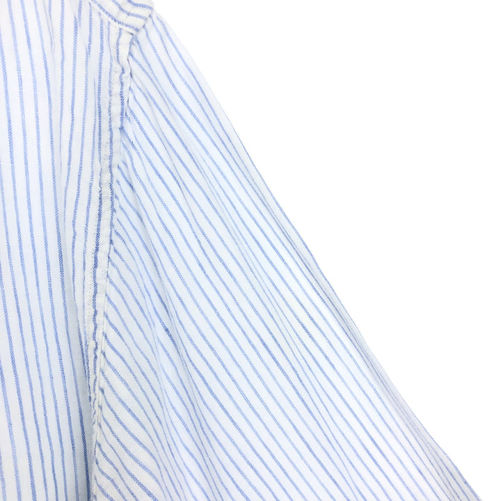 Brooks Brothers 346 Stripe Pattern Long Sleeve Linen Button Down Shirt Men's XXL / eaa470500