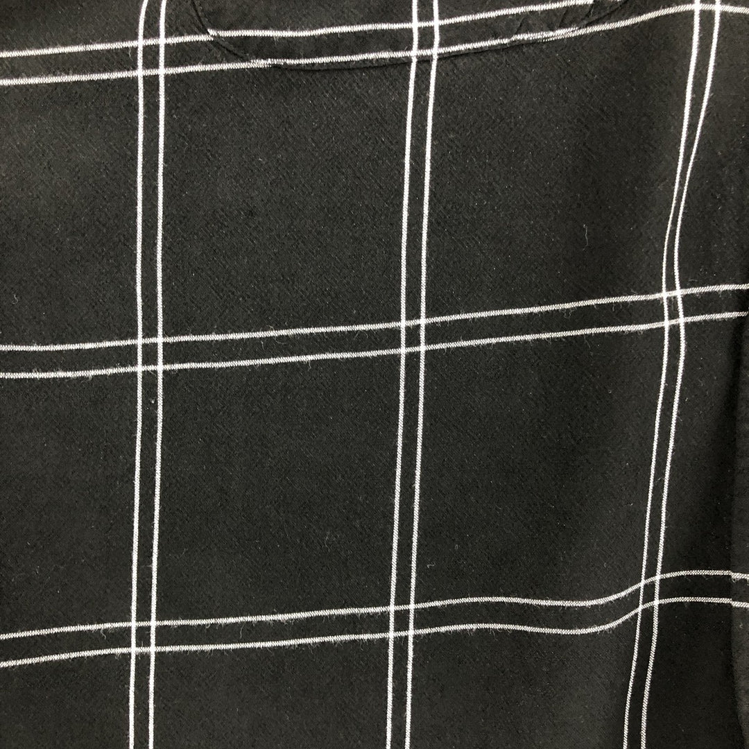 CLAIBORNE Check Pattern Long Sleeve Rayon Shirt Men's M Size /eaa470503
