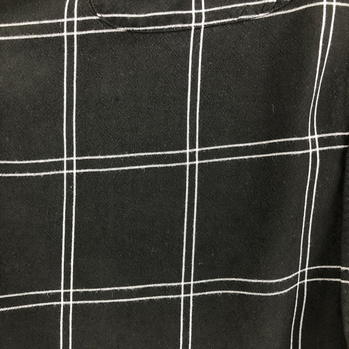CLAIBORNE Check Pattern Long Sleeve Rayon Shirt Men's M Size /eaa470503