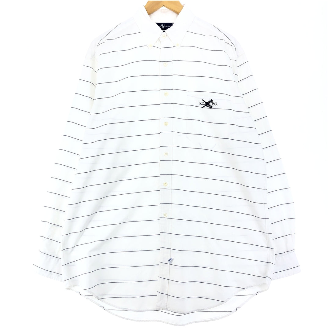 Ralph Lauren Border Pattern Long Sleeve Button Down Shirt Men's L size / eaa470606