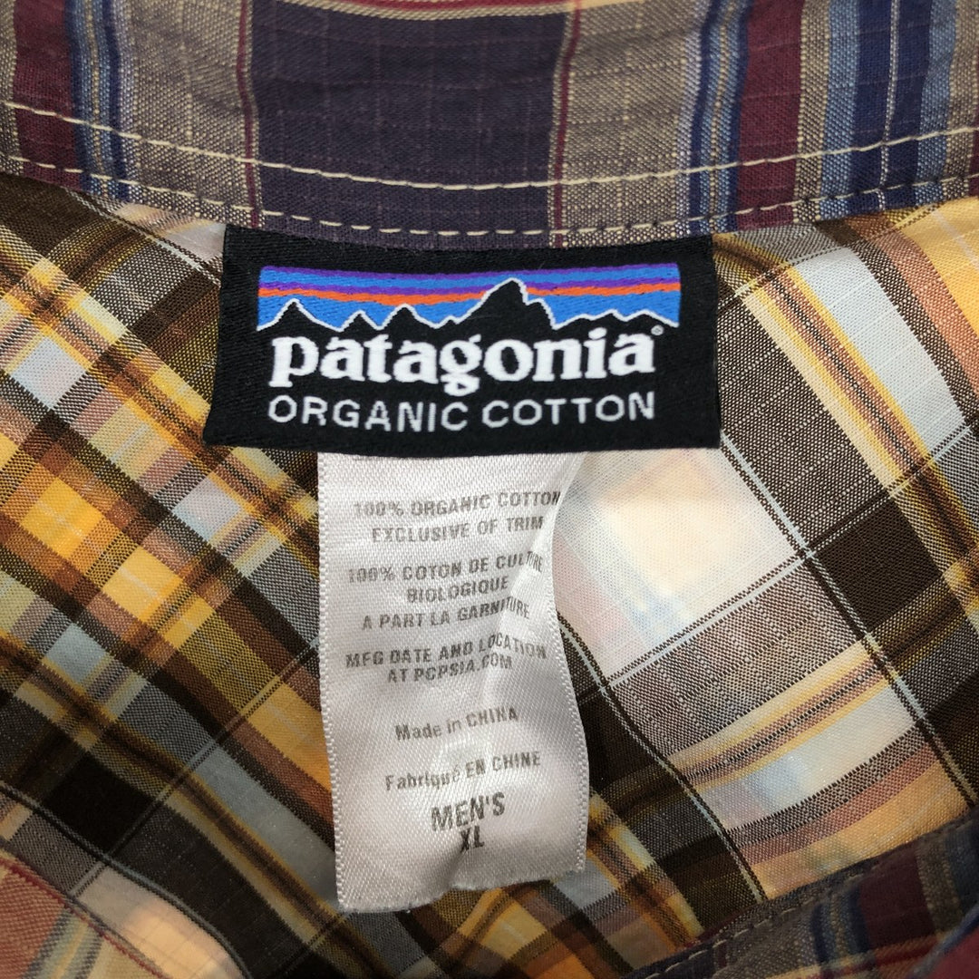 Patagonia ORGANIC COTTON 52251FA13 Long Sleeve Cotton Check Shirt Men's XL Size / eaa470626