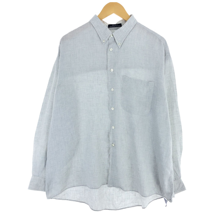 Burberry's BURBERRYS OF LONDON Long Sleeve Linen Button Down Shirt Made in USA Men's XL /eaa470641