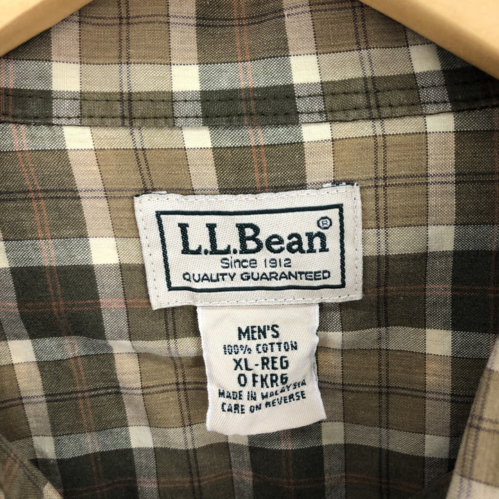 LLBean Long Sleeve Button-Down Check Shirt Men's XL /eaa470733